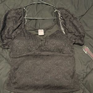 Elegant Black Lace Top